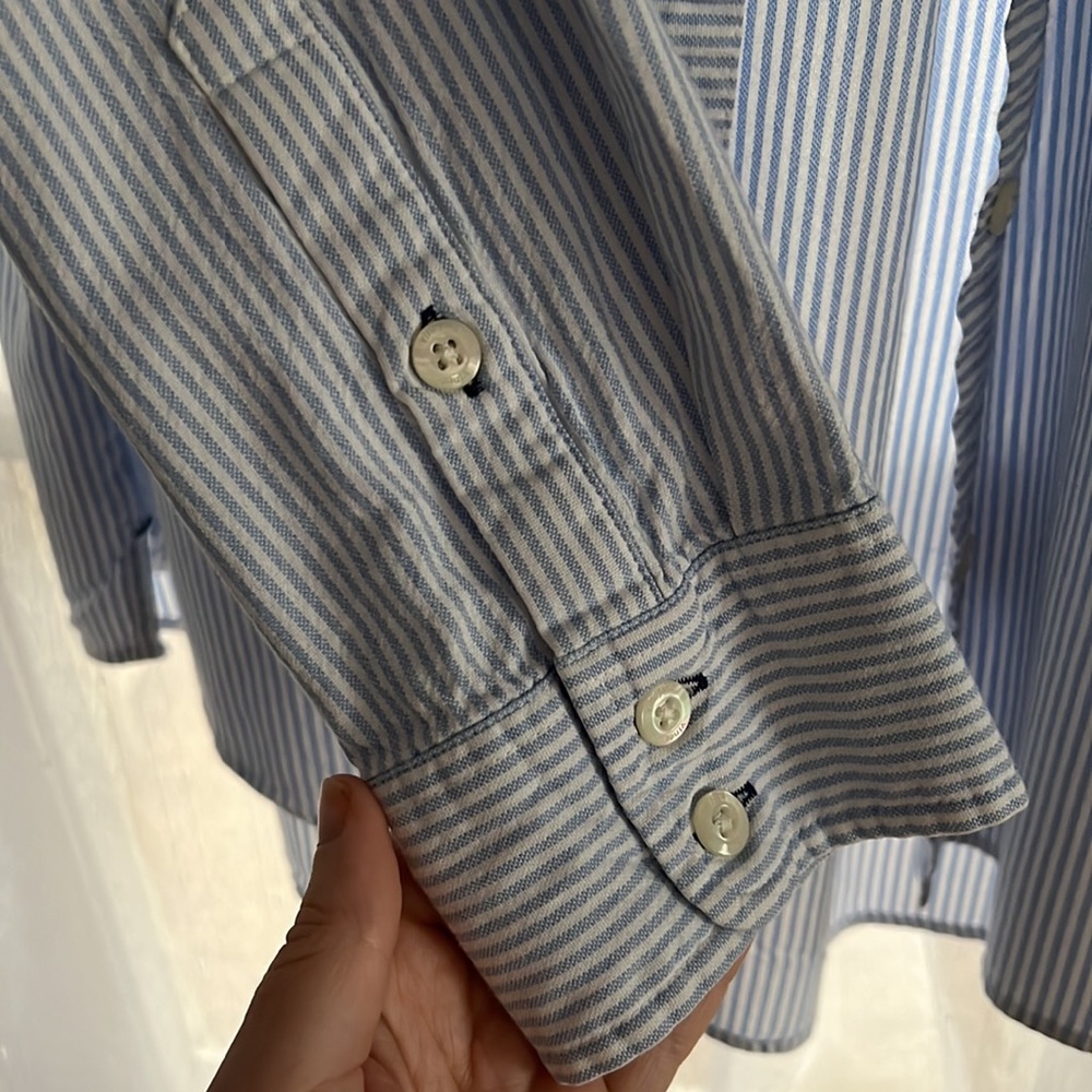Vineyard Vines Blue Striped Button Down Shirt - Picture 4 of 7